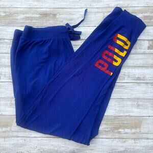 Polo Ralph Lauren Jogger Pajama Pants XL Rugby Royal Blue Drawstring Sleepwear